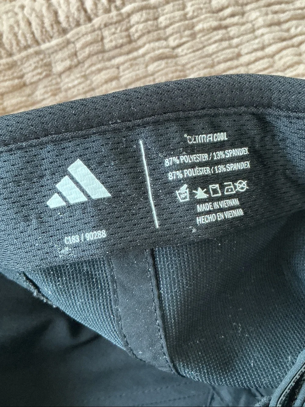 adidas Men’s Black Performance Running Cap with White Logo